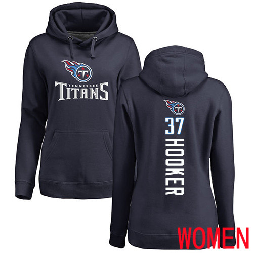 Tennessee Titans Navy Blue Women Amani Hooker Backer NFL Football 37 Pullover Hoodie Sweatshirts